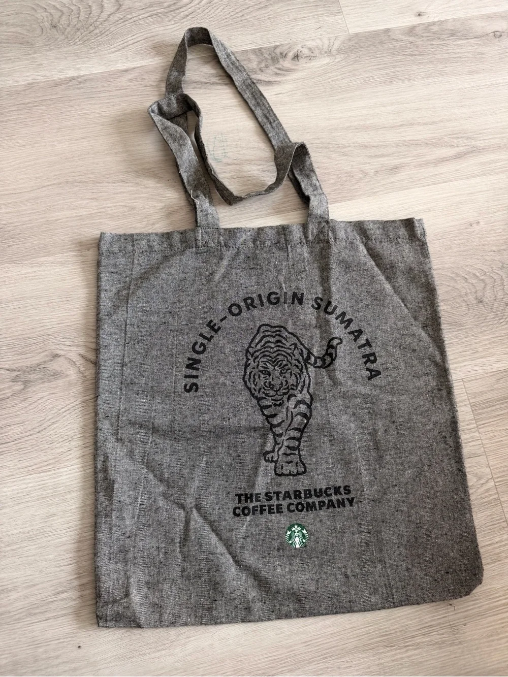 Starbucks Single-Origin Sumatra Tiger Gray Tote Bag